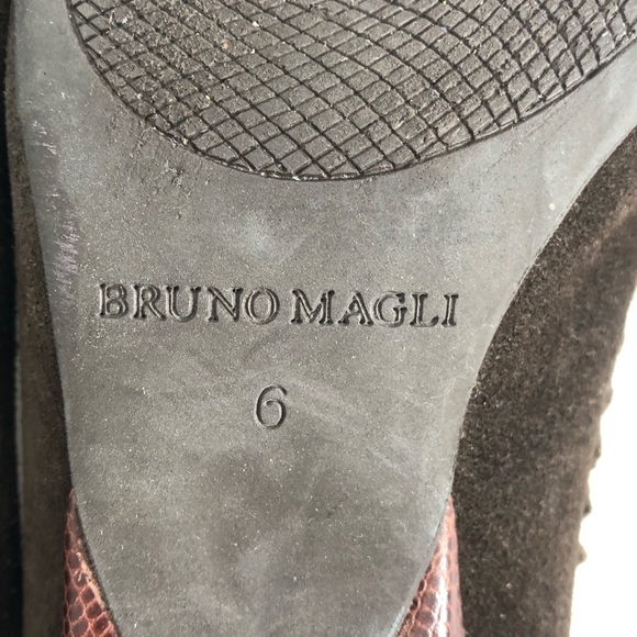 Bruno Magli Brown Suede Mary Jane Heeled Shoes 6 - Picture 13 of 14